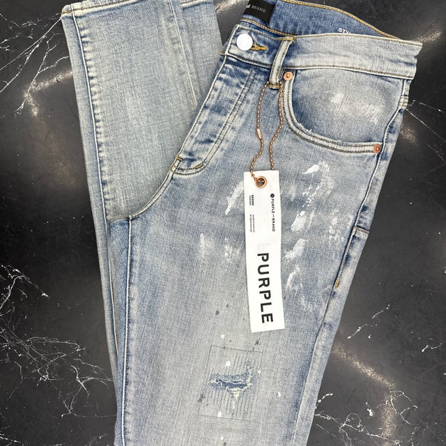 purple brand 29インチ　スキニー　hiphop drip Purple Jeans Mens Sz 29 P002 Paint Splatter Distressed